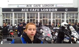 Stephen at the ACE CAFE - Adventure Tour Bike Day #2.jpg