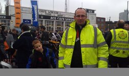 Stephen (Son) & Richard (Father) at the ACE CAFE - Adventure Tour Bike Day.jpg
