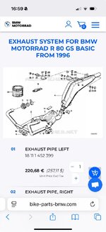 Exhaust system for BMW Motorrad R 80 GS Basic from 1996 - BMW Motorrad.jpeg