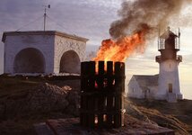 Lindesnes fyr, gamle og nye, ild.jpg
