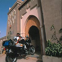 The hotel in Midelt made our bikes welcome
